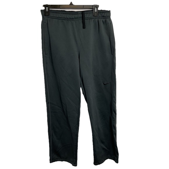 Nike Therma Fit Mens S Dark Gray Straight Leg Sweatpants Athleisure Drawstring - Picture 1 of 5